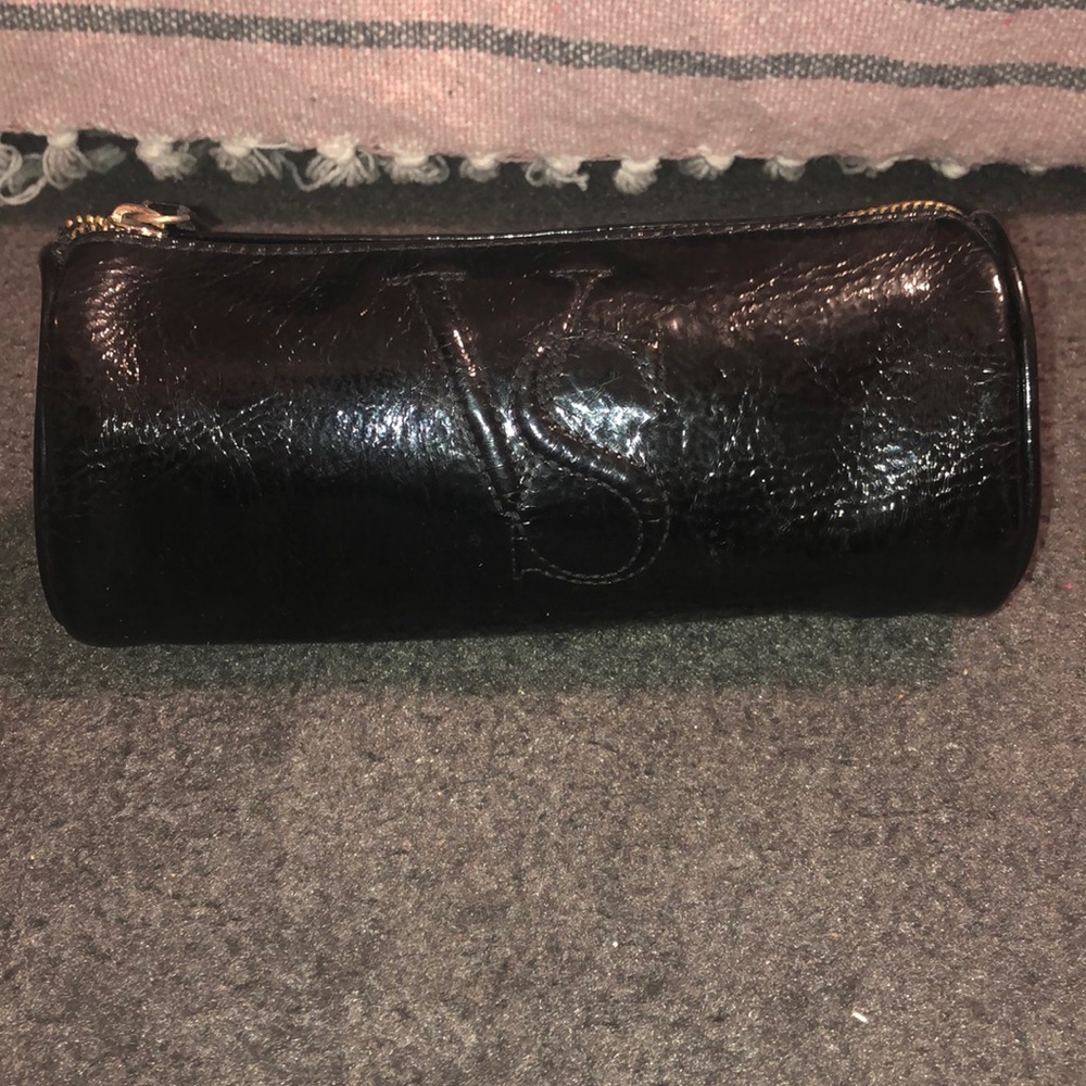 Faux leather mini cosmetic bag